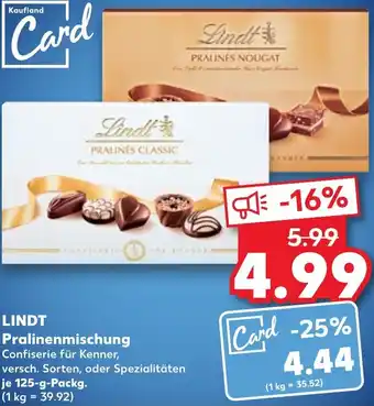 Kaufland LINDT Pralinenmischung 125-g-Packg. Angebot