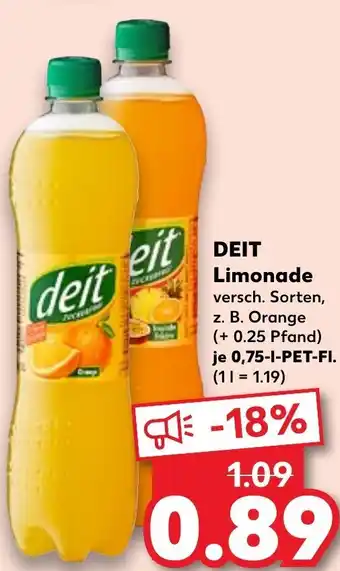 Kaufland DEIT Limonade 0,75-L-PET-FI. Angebot