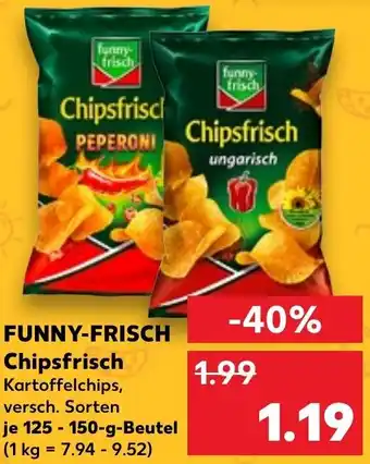 Kaufland FUNNY-FRISCH Chipsfrisch 125-150 g Beutel Angebot