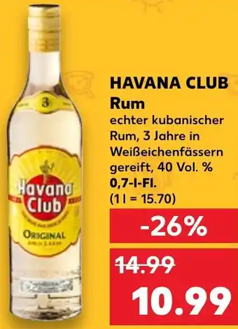 Kaufland HAVANA CLUB Rum 0,7 L-Fl. Angebot