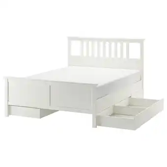 IKEA Hemnes bettgestell mit 4 schubladen weiß gebeizt/luröy 140x200 cm Angebot