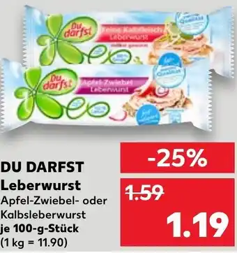 Kaufland DU DARFST Leberwurst 100-g-Stück Angebot