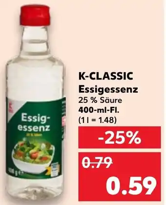 Kaufland K-CLASSIC Essigessenz 400 ml Fl. Angebot