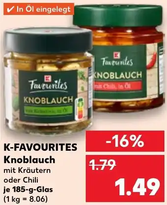 Kaufland K-FAVOURITES Knoblauch 185-g-Glas Angebot