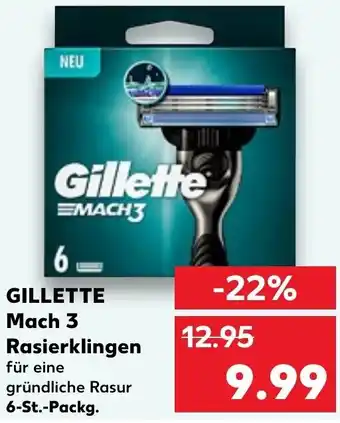 Kaufland GILLETTE Mach 3 Rasierklingen 6 St. Packg. Angebot