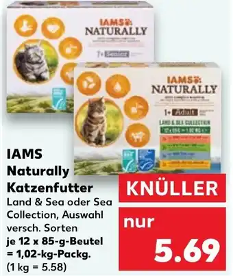 Kaufland IAMS Naturally Katzenfutter 1,02-kg-Packg. Angebot