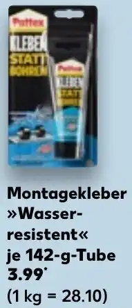 Kaufland Pattex Montagekleber >>Wasserresistent<< 142-g-Tube Angebot