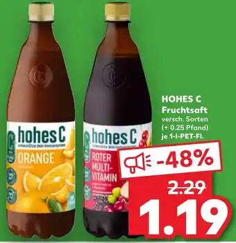 Kaufland HOHES C Fruchtsaft 1-I-PET-FI. Angebot