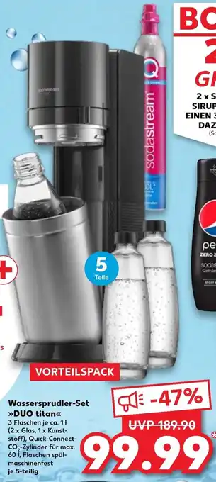 Kaufland Sodastream Wassersprudler-Set >>DUO titan<< Angebot