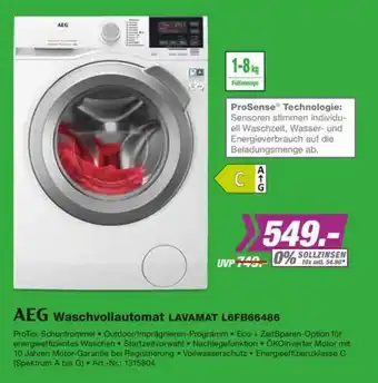 EP AEG Waschvollautomat Lavamat L6FB66486 Angebot