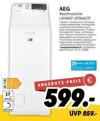 MEDIMAX AEG Waschmaschine Lavamat L6TBA6270 Angebot