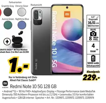 MEDIMAX Xiaomi Redmi Note 10 5G 128 GB Angebot