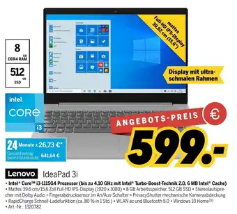 MEDIMAX Lenovo IdeaPad 3i Angebot