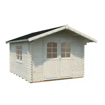 Hagebau Blockbohlenhaus sally, bxt: 300 x 360 cm (außenmaße), wandstärke: 44 mm, grau Angebot