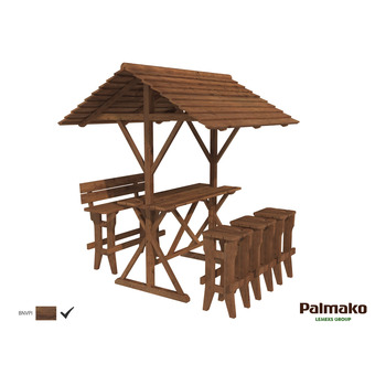 Hagebau Gartenmöbel, 200x20x242cm, braun imprägniert Angebot