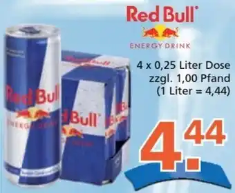 Getränke City Red Bull Energy Drink 4 x 0,25 Liter Dose Angebot