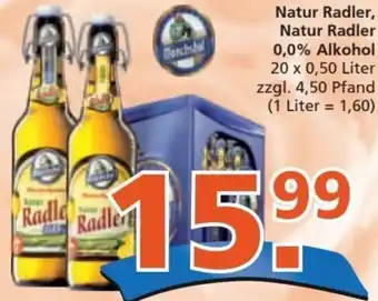 Getränke City Natur Radler, Natur Radler 0,0% Alkohol 20 x 0,50 Liter Angebot