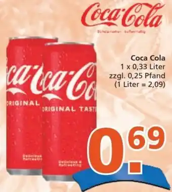 Getränke City Coca Cola 1 x 0,33 Liter Angebot