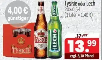 Getränke Quelle Tyskie oder Lech 20x0,5 L Angebot