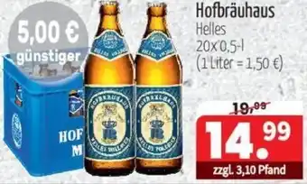 Getränke Quelle Hofbräuhaus Helles 20x0,5-L Angebot