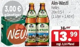 Getränke Quelle Alm-Wastl Helles 20x 0,5-L Angebot