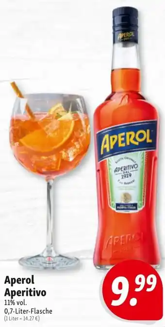 Nah & Frisch Aperol Aperitivo 0,7-Liter-Flasche Angebot