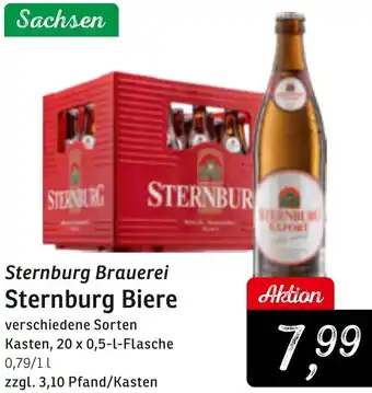 KONSUM Sternburg Brauerei Sternburg Biere Kasten, 20 x 0,5-l-Flasche Angebot