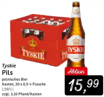 KONSUM Tyskie Pils 20x0,5 L Flasche Angebot