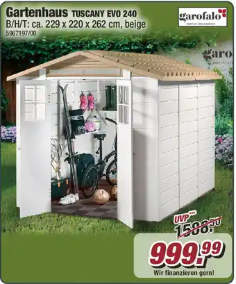 Poco garofalo Gartenhaus TUSCANY EVO 240 eige Angebot