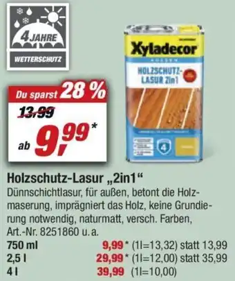 toom Baumarkt Xyladecor Holzschutz-Lasur ,,2in1" Angebot