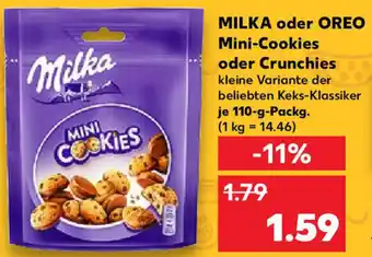 Kaufland MILKA oder OREO Mini-Cookies 110 g Packg. Angebot