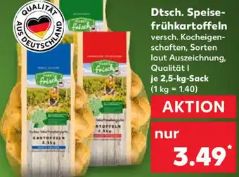 Kaufland Dtsch. Speisefrühkartoffeln 2,5-kg-Sack Angebot