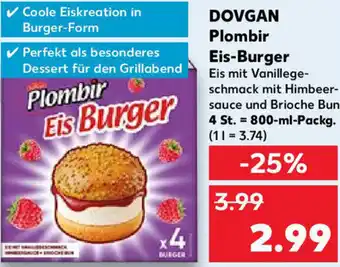 Kaufland DOVGAN Plombir Eis Burger 800 ml Packg. Angebot