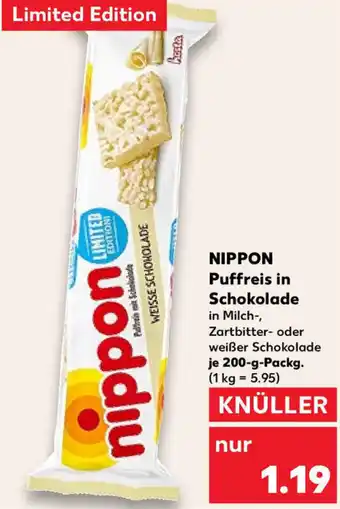 Kaufland NIPPON Puffreis in Schokolade 200 g Packg. Angebot