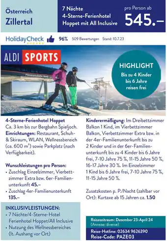 Aldi Süd Österreich Zillertal Angebot