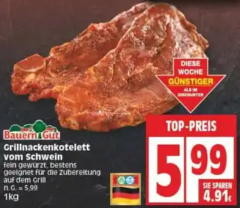 Edeka Bauern Gut Grillnackenkotelett vom Schwein 1kg Angebot