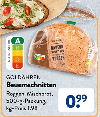 Aldi Süd GOLDÄHREN Bauernschnitten 500-g-Packung Angebot