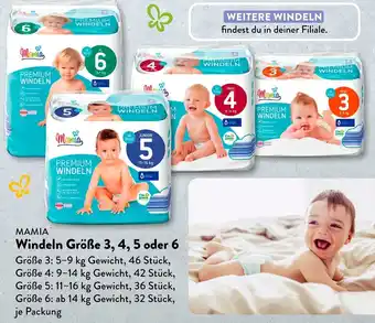 Aldi Süd MAMIA Windeln Größe 3, 4, 5 oder 6 Angebot