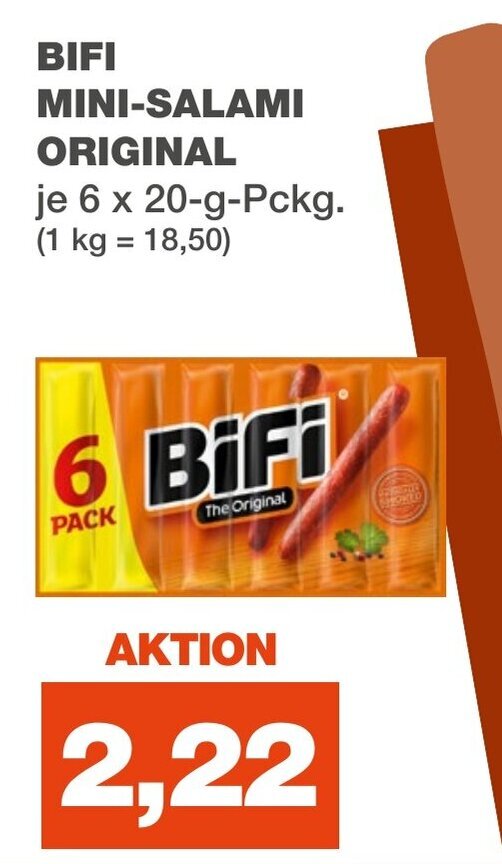BIFI MINISALAMI ORIGINAL je 6 x 20gPckg. Angebot bei mein real