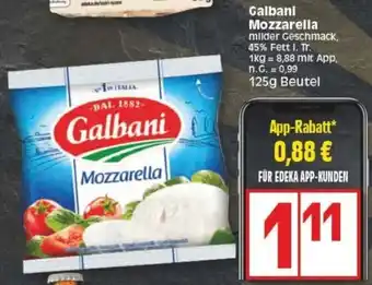 Edeka Galbani Mozzarella 125 g Beutel Angebot