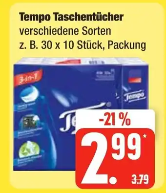 Edeka Frischemarkt Tempo Taschentücher 30 x 10 Stück, Angebot