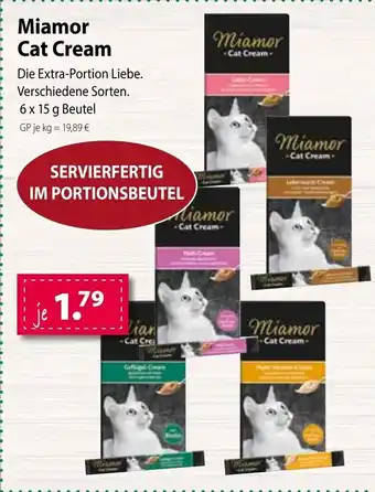 Kiebitzmarkt Miamor Cat Cream 6*15g Angebot