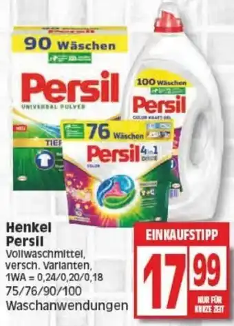 Edeka Henkel Persil Vollwaschmittel Angebot