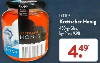 Aldi Süd LYTTOS Kretischer Honig 450-g-Glas Angebot