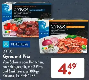 Aldi Süd LYTTOS Gyros mit Pita 380 g Packung Angebot