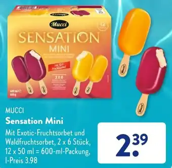 Aldi Süd MUCCI Sensation Mini 600 ml Packung Angebot