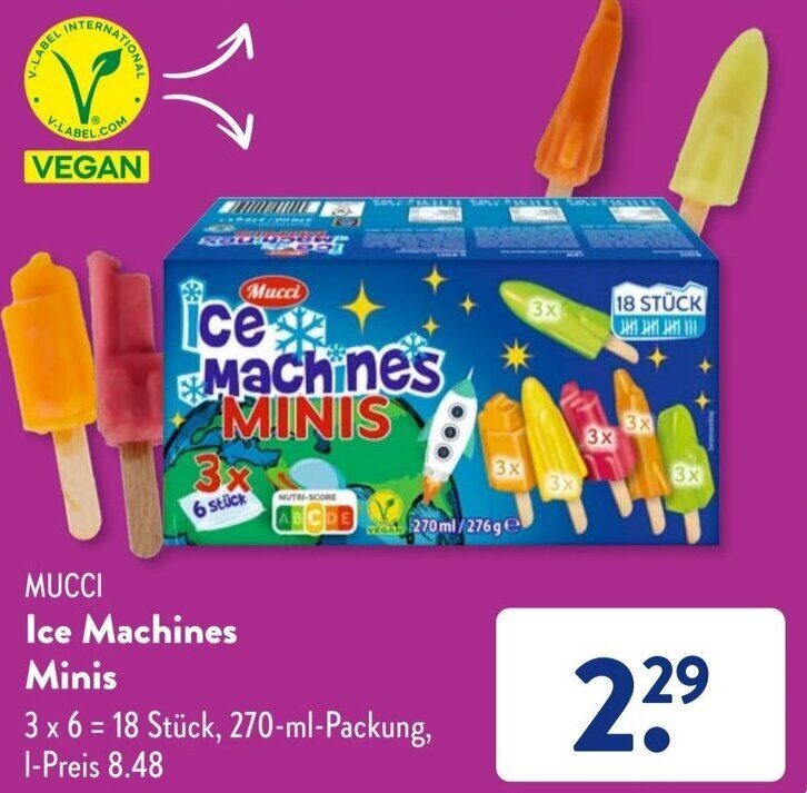 MUCCI Ice Machines Minis 270 ml Packung Angebot bei Aldi Süd