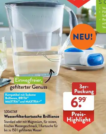 Aldi Süd SODASTAR Wasserfilterkartusche Brilliance Angebot