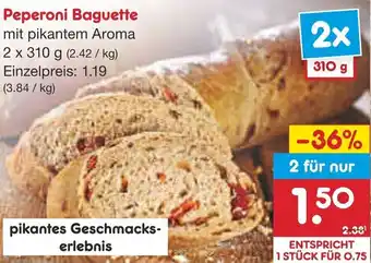 Netto Marken-Discount Peperoni Baguette 2x310 g Angebot