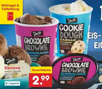 Netto Marken-Discount Jack's Eiscreme 500 ml Angebot